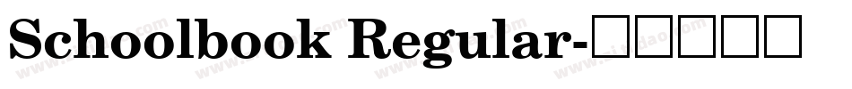 Schoolbook Regular字体转换